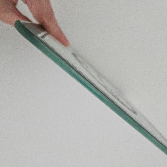 Glass Black & White Trivets (SET OF 2)- Monogram Initial Letter "L"- 8" x 8" - Picture 4 of 6